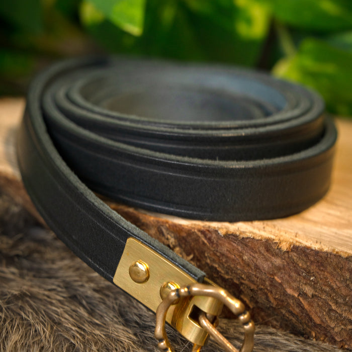 Ceinture du XVe siècle Anjou, noire, 150 cm