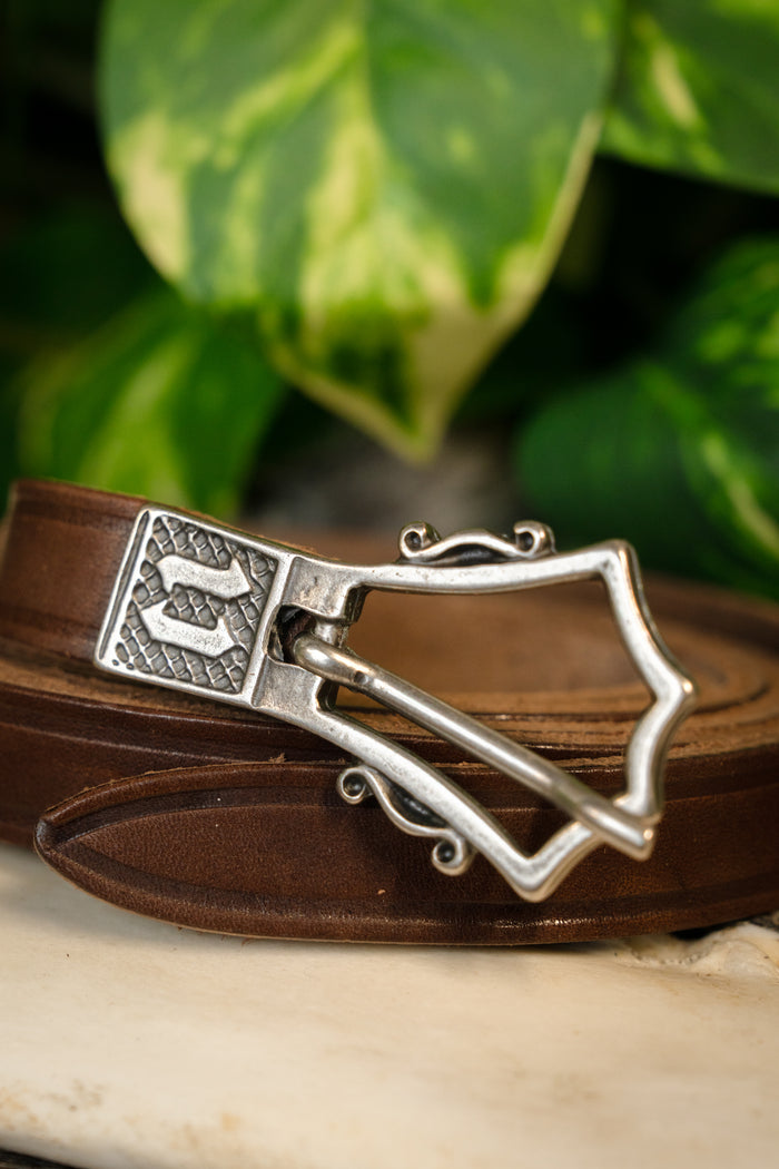 Gothic belt, 15th century, silvered buckle, 151 cm