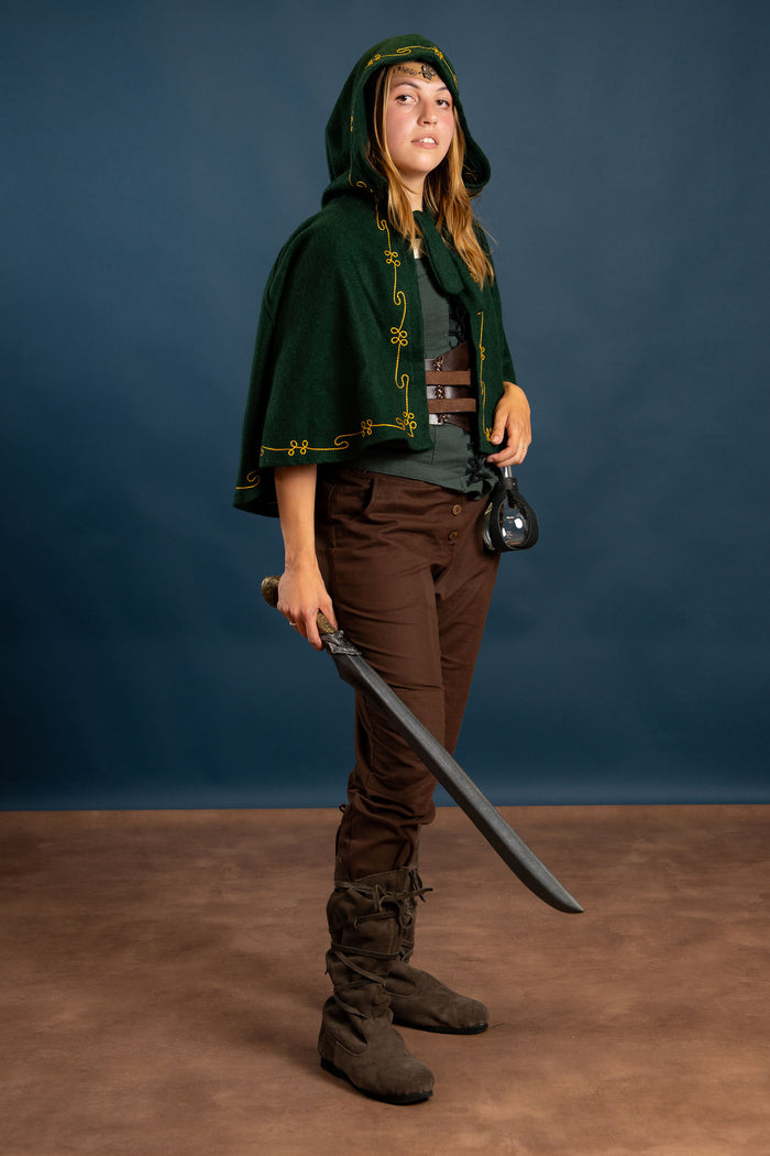 Kaproen Runa, groen, wolmix