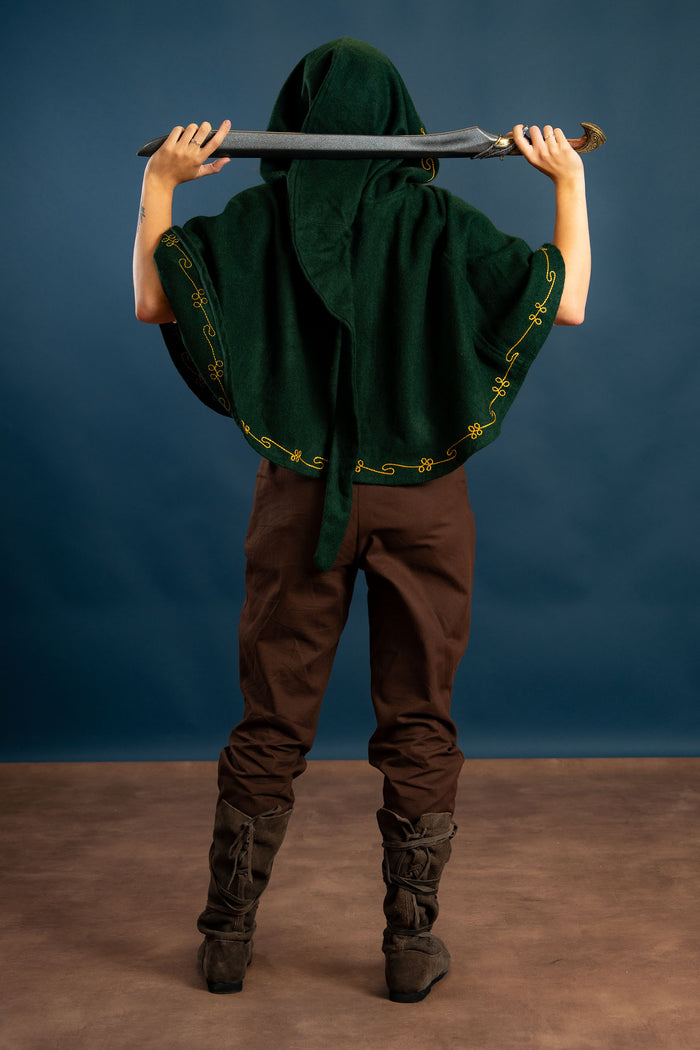 Kaproen Runa, groen, wolmix