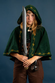 Chaperon Runa, vert, mélange de laine