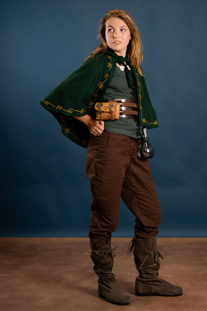 Kaproen Runa, groen, wolmix