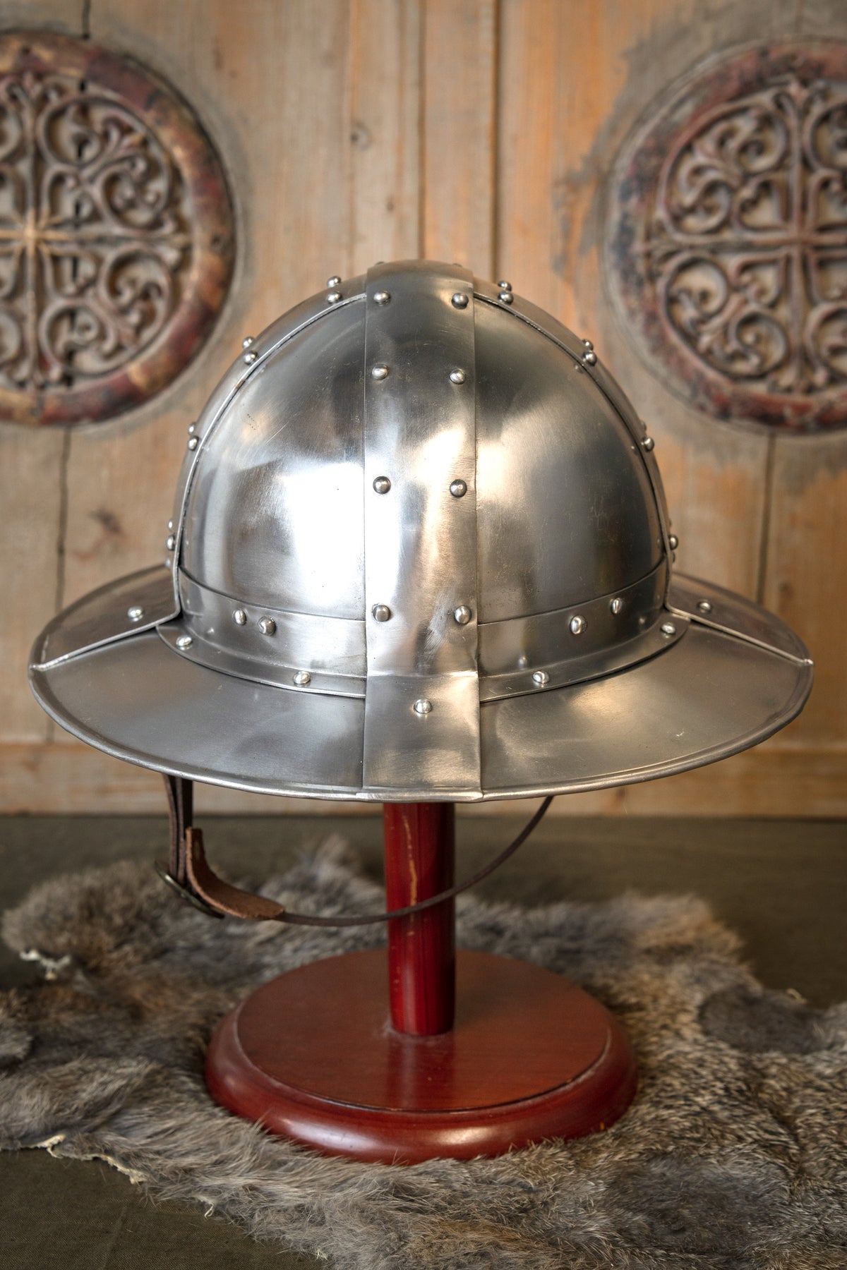 Crusader kettle hat with spangen, 2 mm (battle-ready)