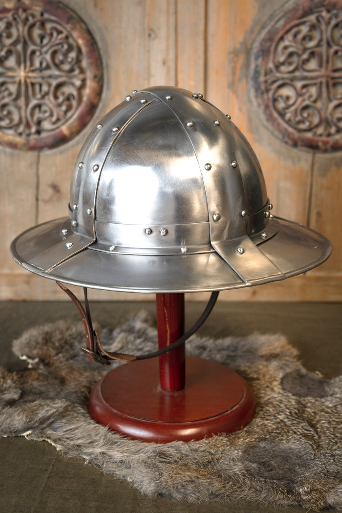 Crusader kettle hat with spangen, 2 mm (battle-ready)