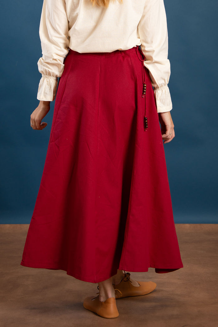 Medeltida kjol Melisende, röd