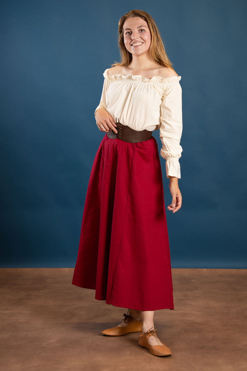 Średniowieczna spódnica Melisende, czerwona