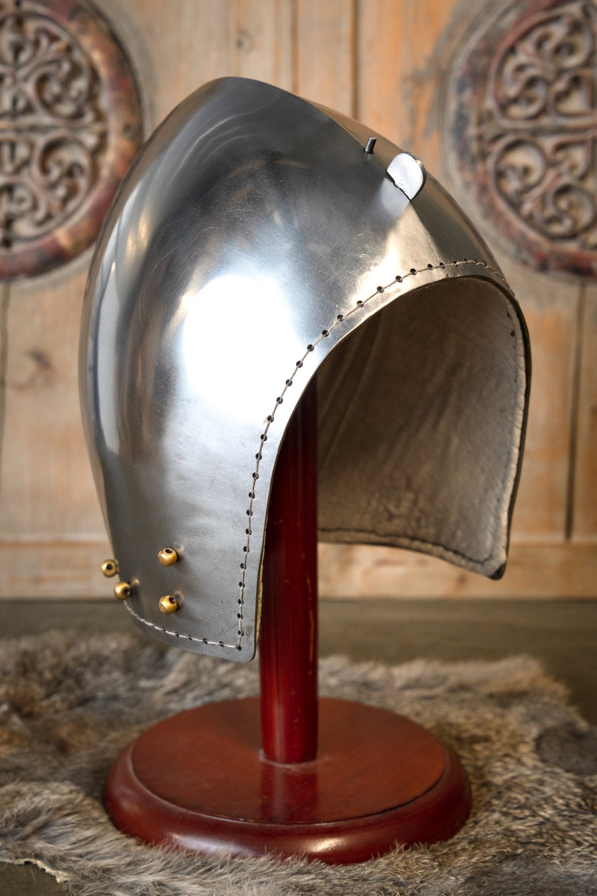 Bascinet mit Klappvisier, 2 mm (battle-ready)