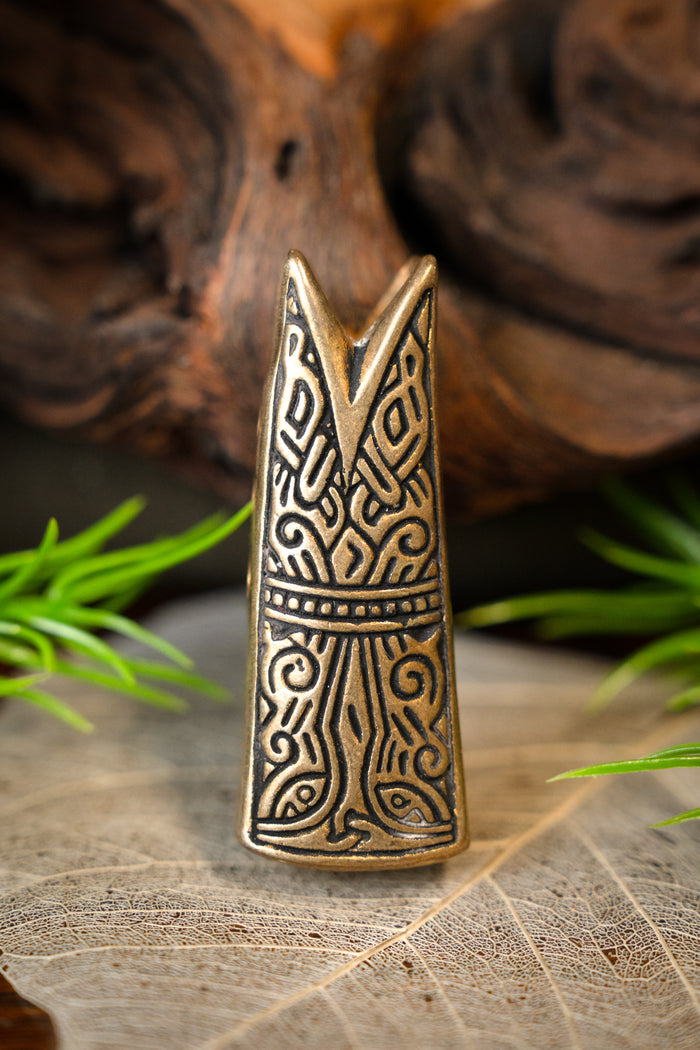 Gotland fish head jewel L, bronze