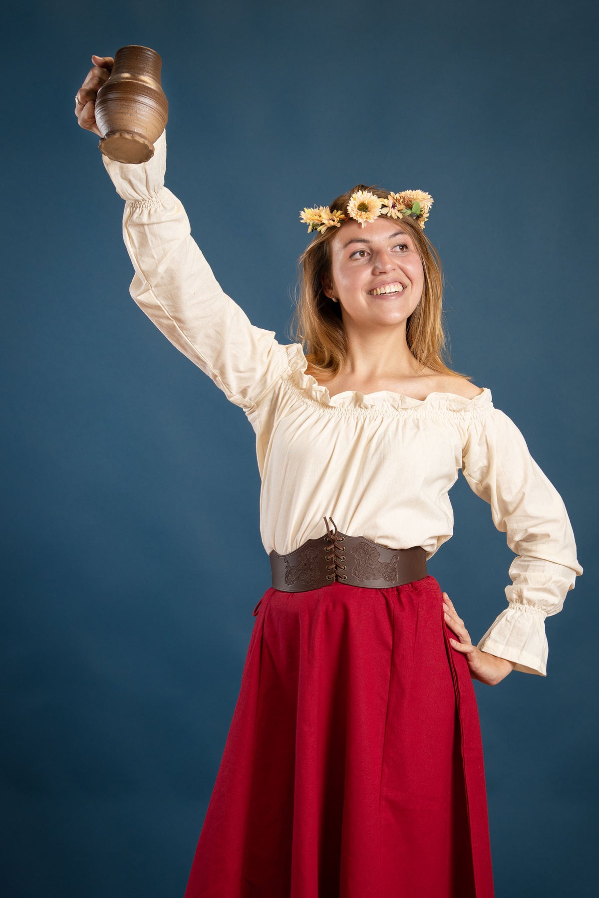 Renæssancebluse Elizabeth, creme