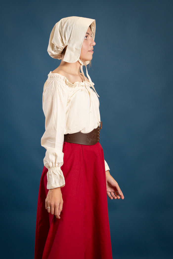 Medieval hood Greta, cream