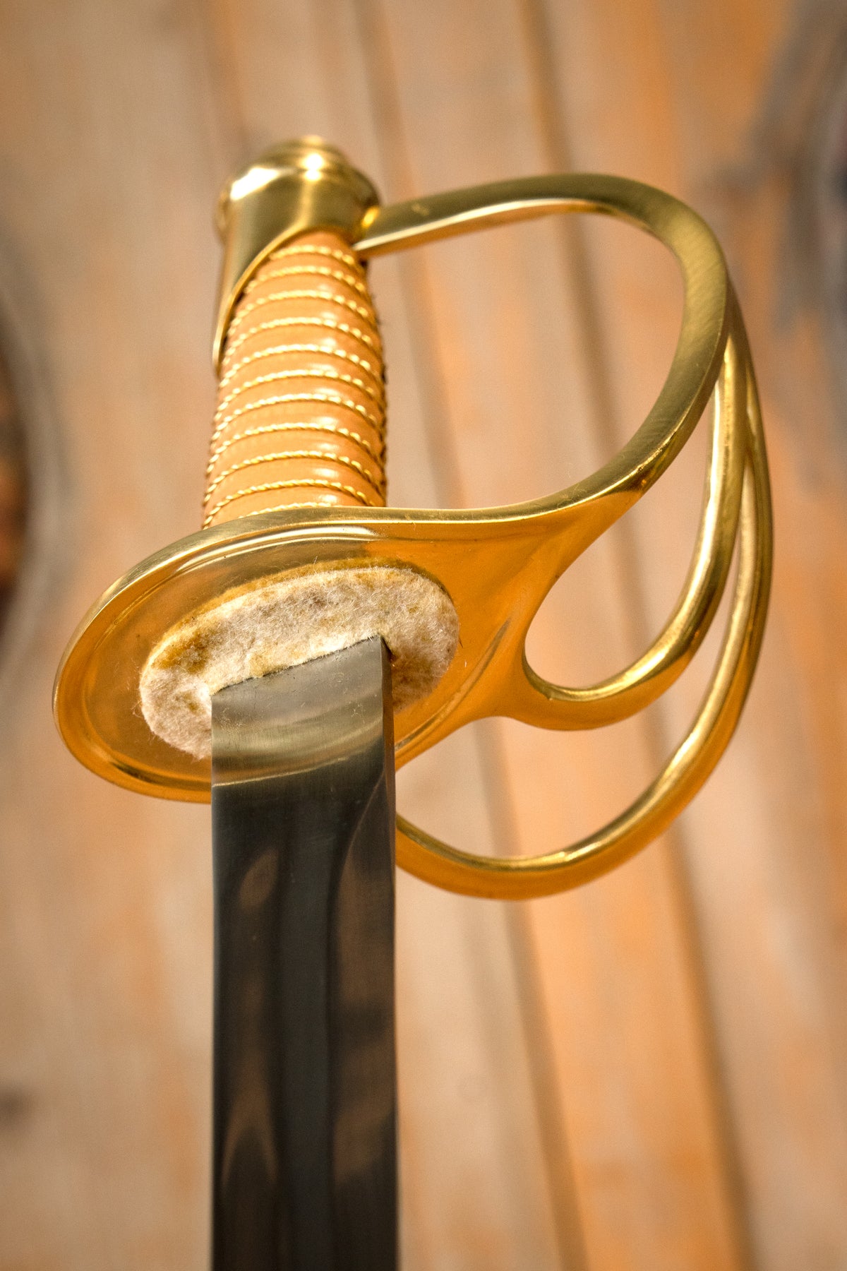 Sable del Ejército Confederado Guerra Civil Americana, semi-afilado