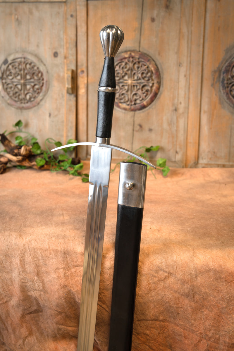 Mittelalterliches Bastardschwert Schlacht von Bosworth, halb scharf