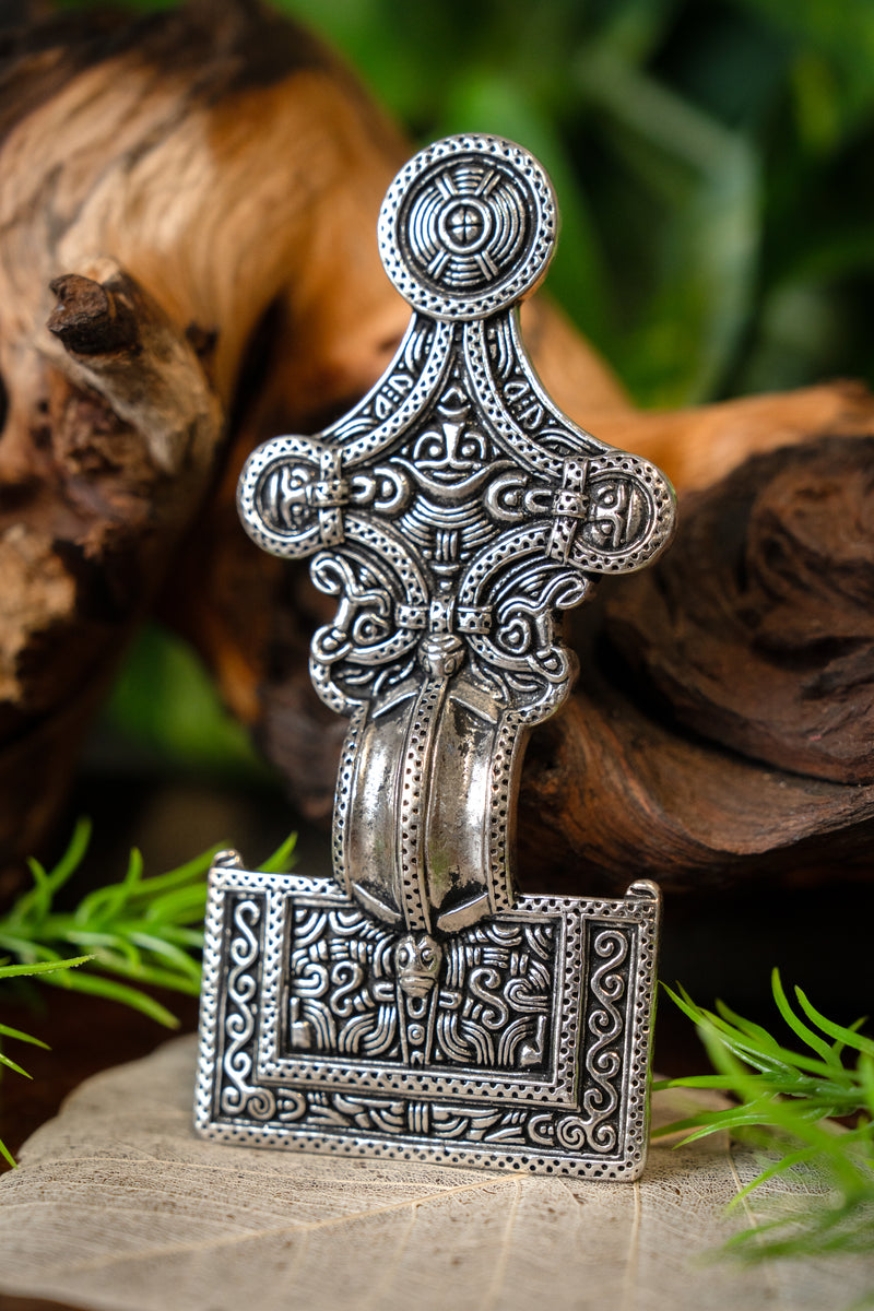 Angelsächsische Fibel Isle of Wight, versilberte Bronze