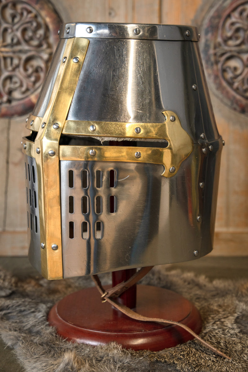 Crusader helmet, brass, 1.6 mm