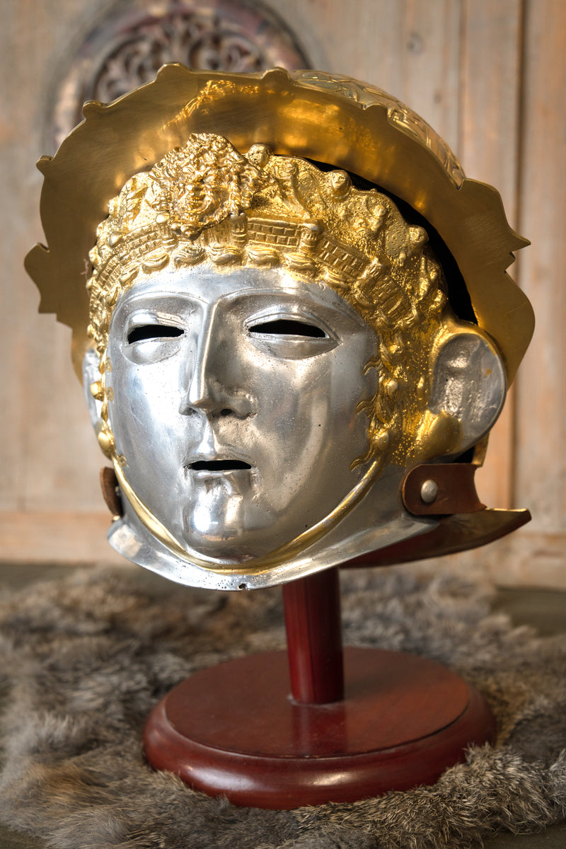 Roman sports helmet with larva mask, 1.3 mm