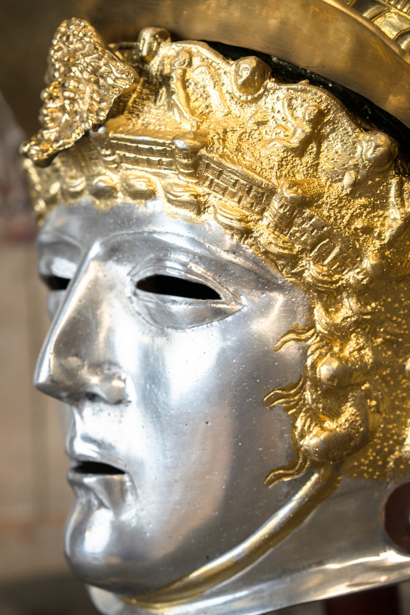 Roman sports helmet with larva mask, 1.3 mm