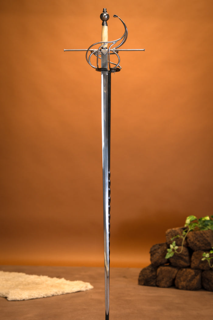 Rapier Three Musketeers with bone grip, semi-sharp