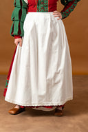 Apron with lace, white