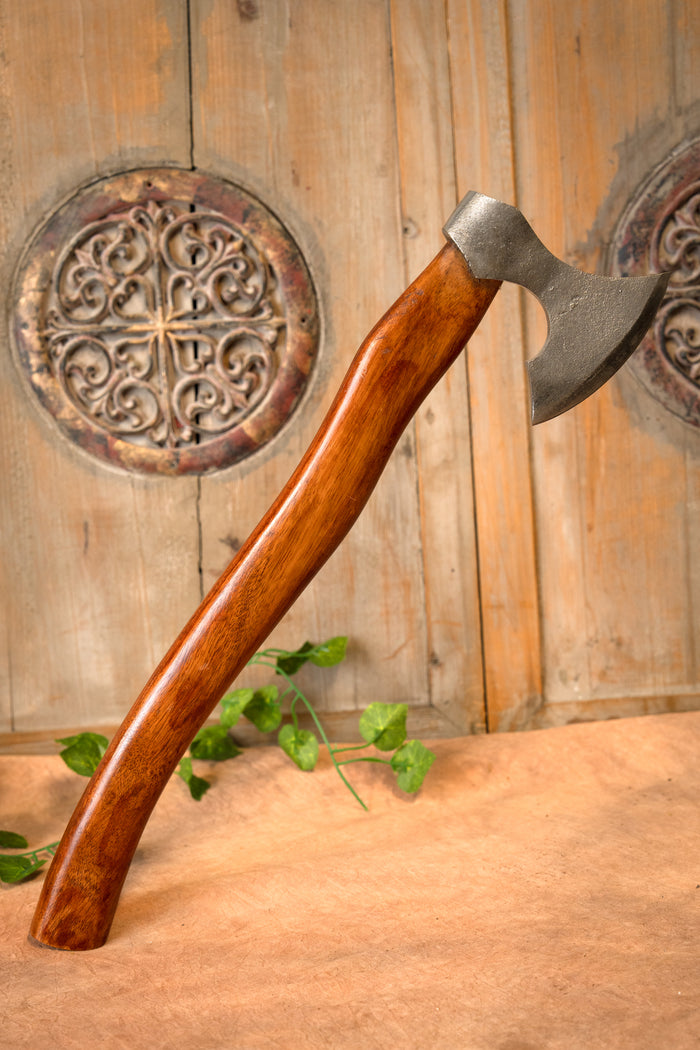 Traditional wood chopping axe, semi-sharp