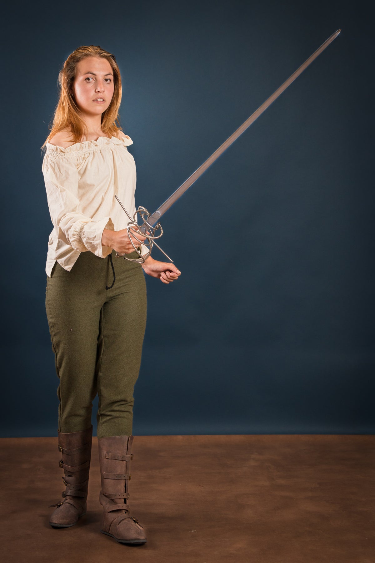 Spodnie damskie Skjoldehamm, oliwkowozielone, mieszanka wełny