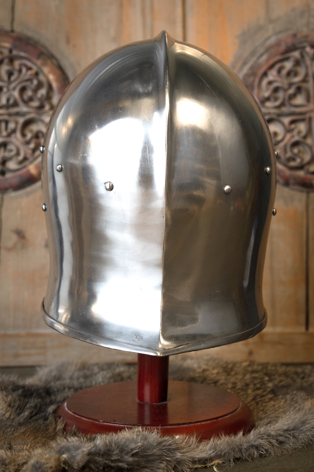 Italiaanse Barbute Avant, circa 1440 AD, 2 mm (battle-ready)