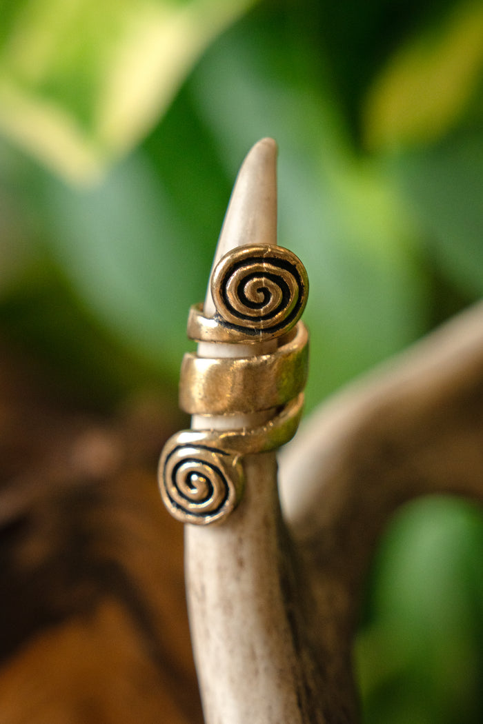 Keltska bradatá kroglica s spiralami, bron