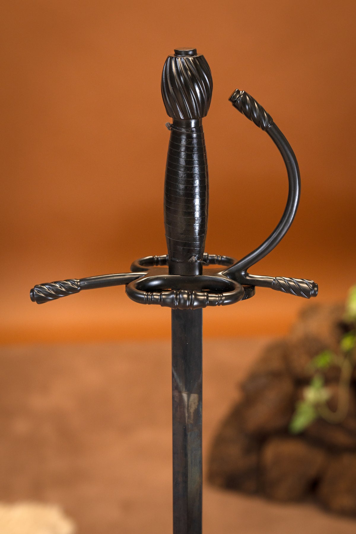 Rapier pirata negro Jack, semi-afilado