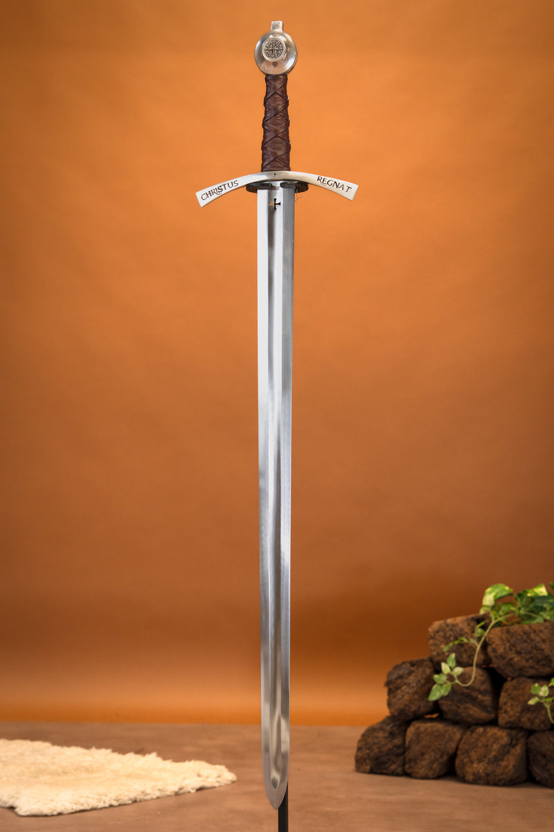 Średniowieczny miecz templariuszy Bohemond II, półostry