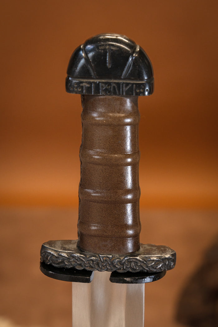 Vikingzwaard Bjorn met luxe schede, semi-scherp