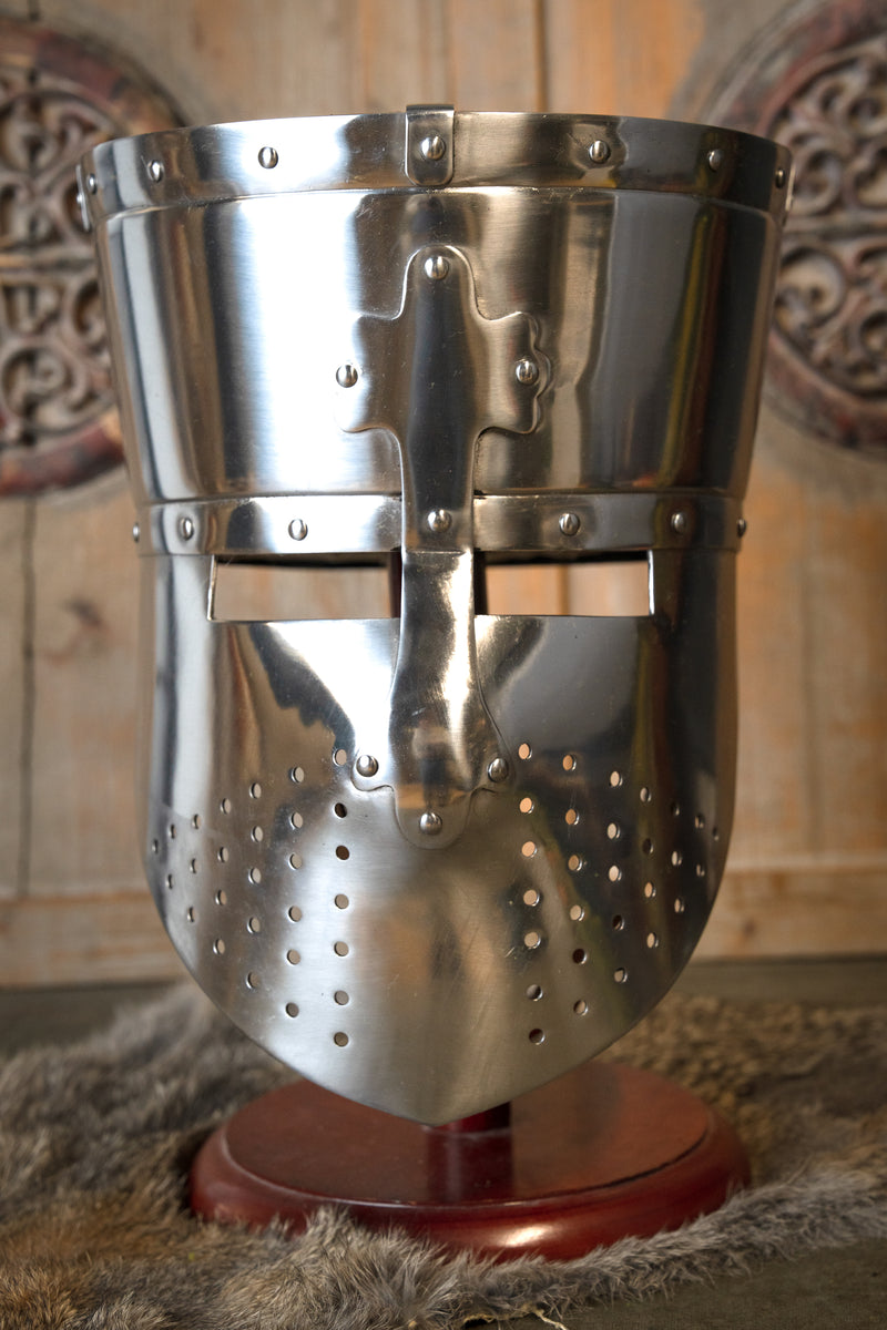 Elmo medievale a cesta, 1,6 mm