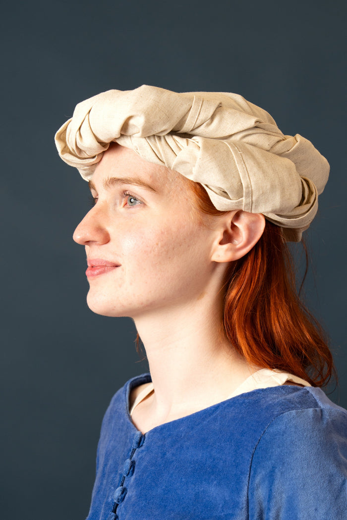Rectangular veil, 70x200 cm, cotton-linen blend, natural