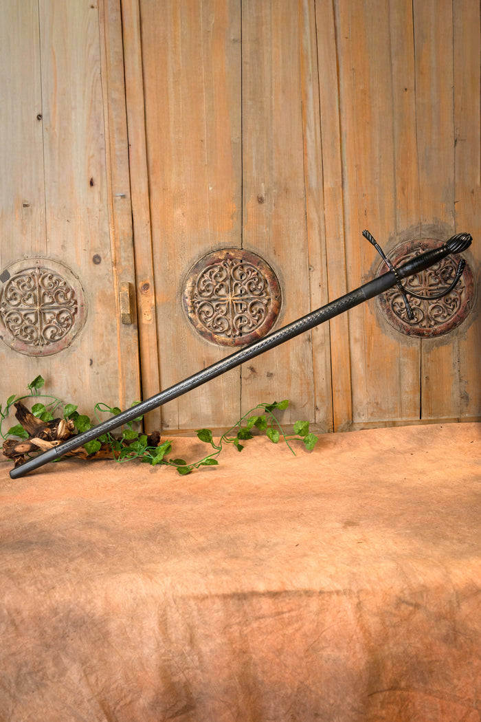 Rapier pirata negro Jack, semi-afilado