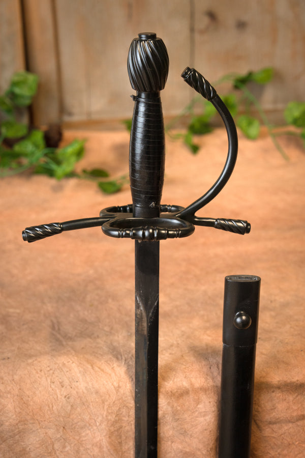 Rapieira Pirata Negra Jack, semi-afiada