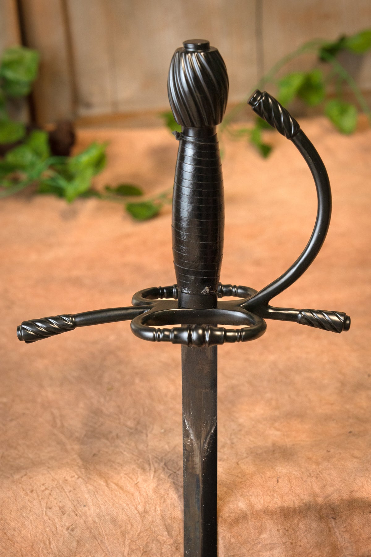 Rapier pirata negro Jack, semi-afilado