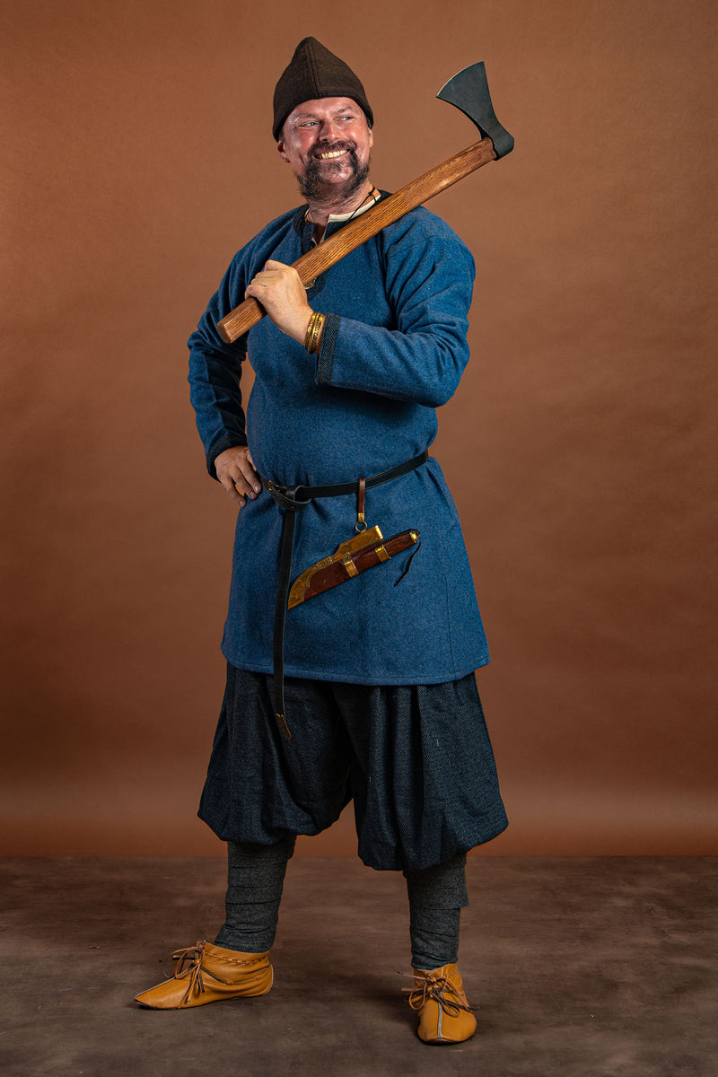 Viking tunic Guthrum, wool, blue