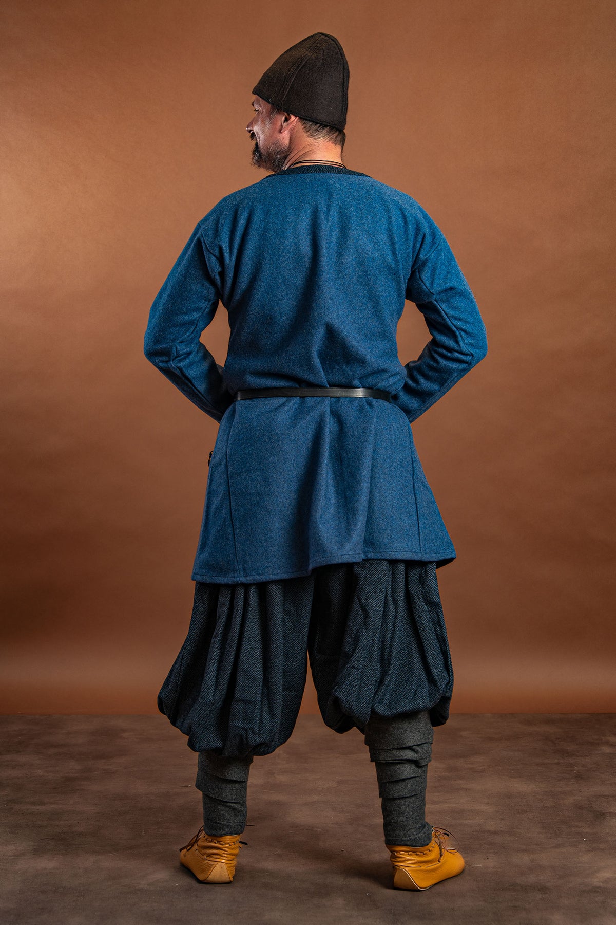 Vikingetunika Guthrum, uld, blå