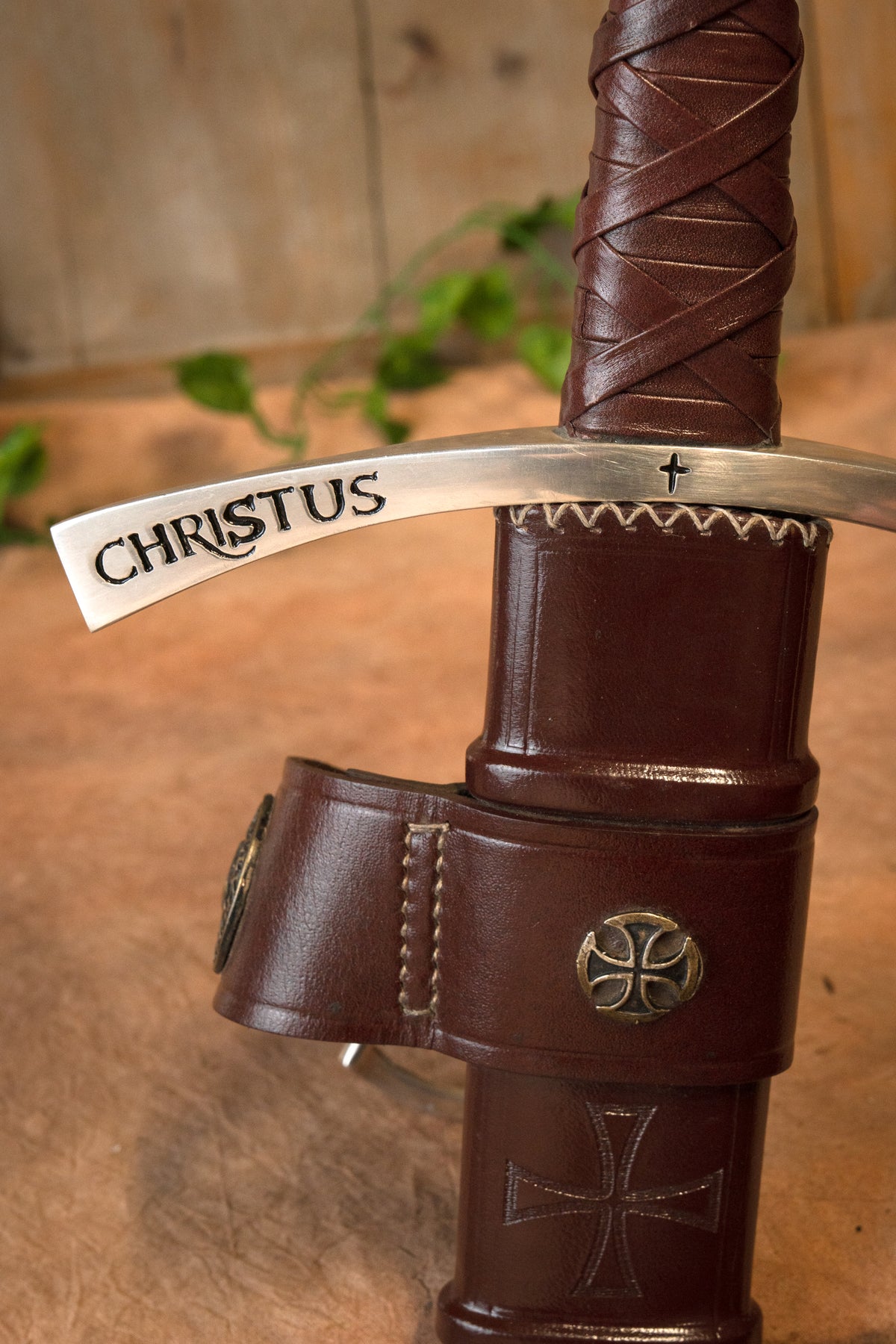 Middelalderligt tempelridder-sværd Bohemond II, semi-skarpt