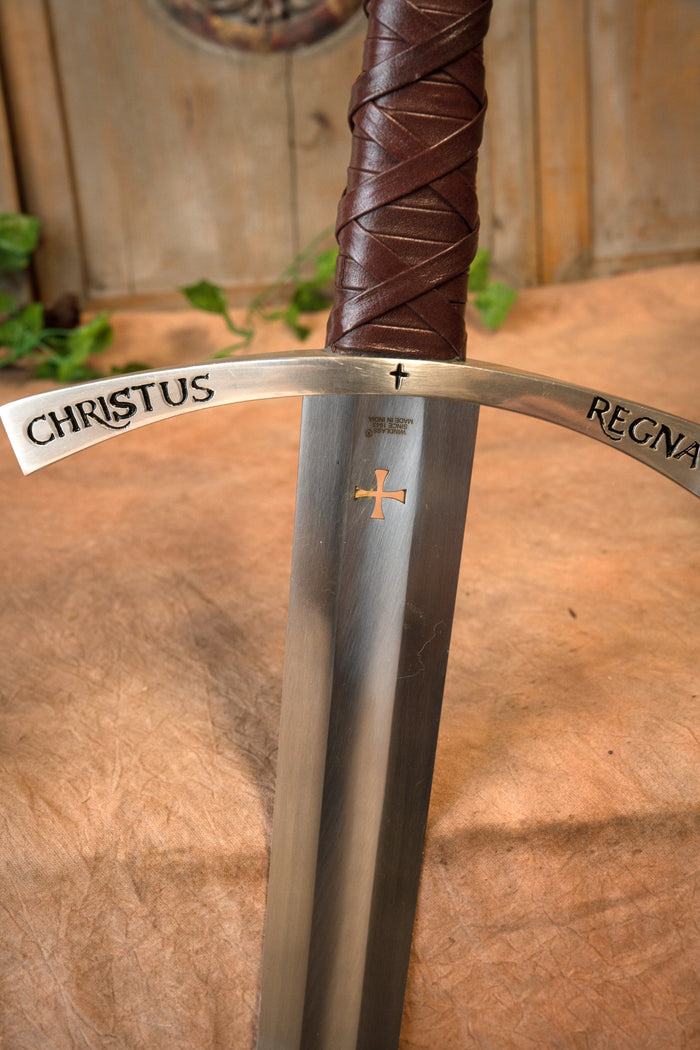 Middelalderligt tempelridder-sværd Bohemond II, semi-skarpt