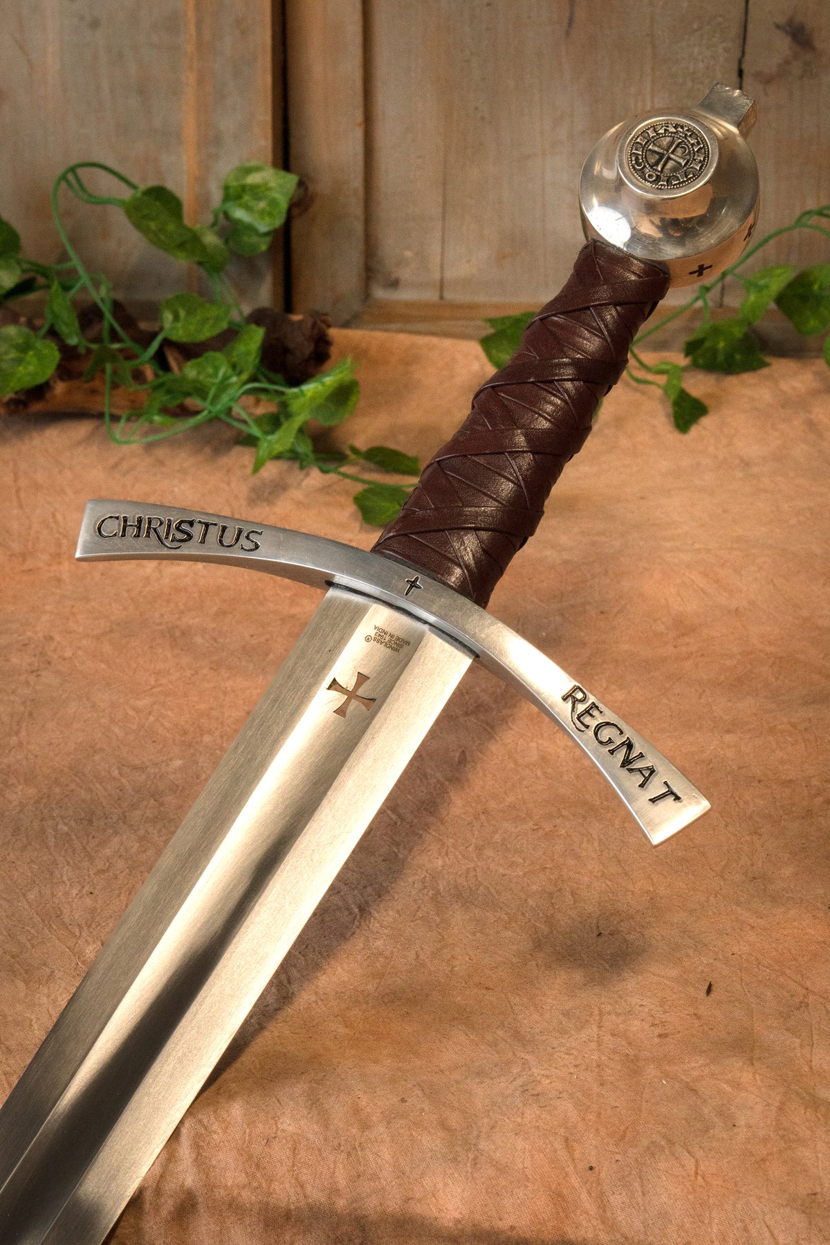 Middelalderligt tempelridder-sværd Bohemond II, semi-skarpt