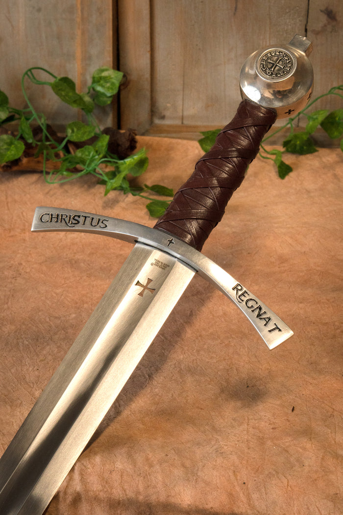 Middelalderligt tempelridder-sværd Bohemond II, semi-skarpt