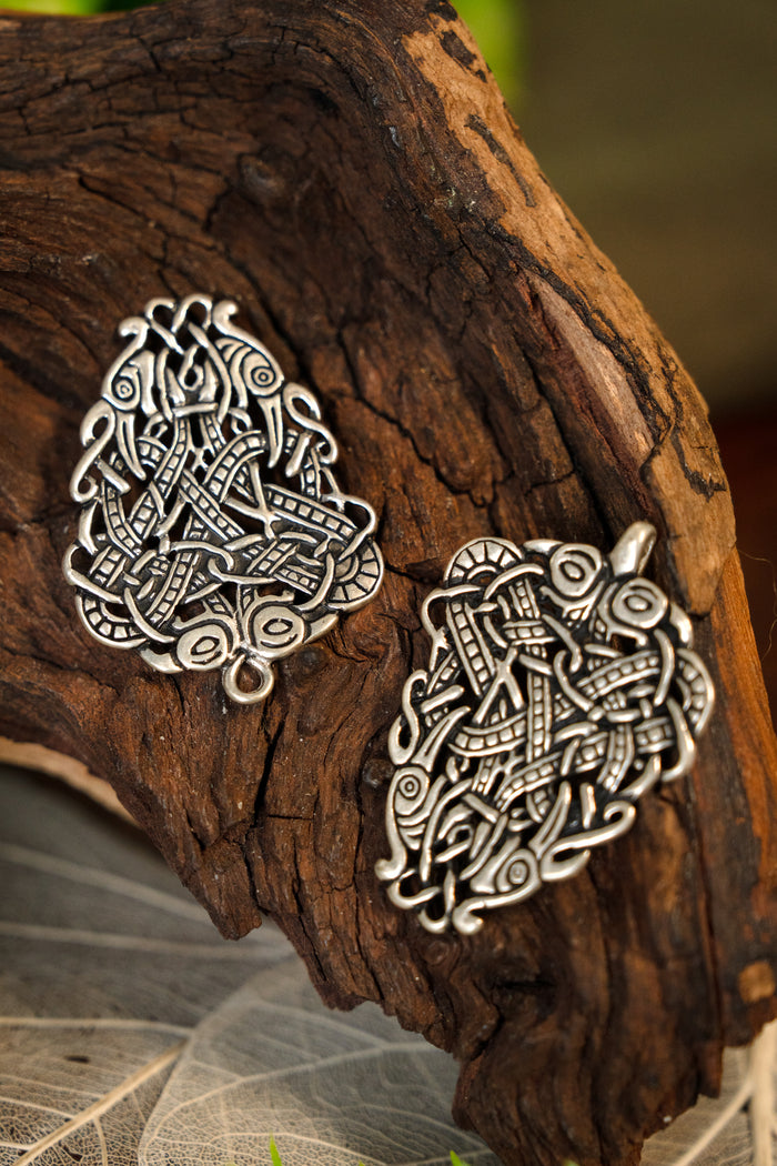 Irish cloak clasp, silvered bronze