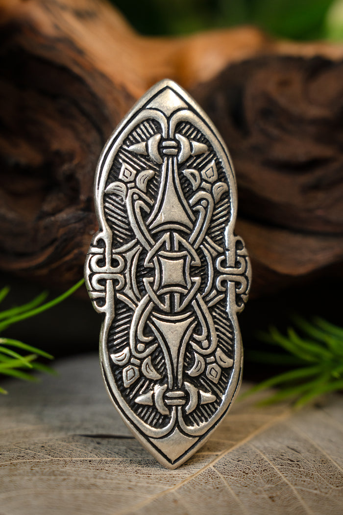 Fibula vichinga Birka, bronzo argentato