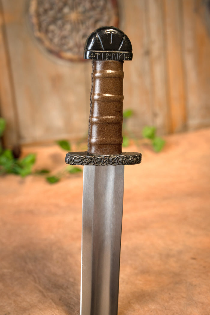 Vikingzwaard Bjorn met luxe schede, semi-scherp