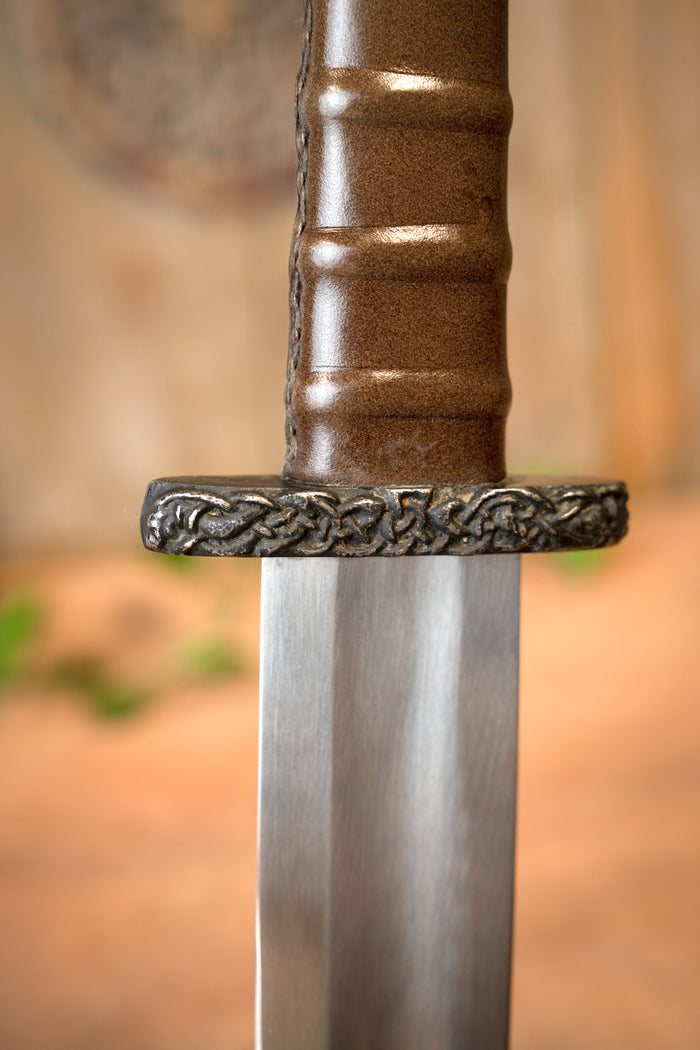 Vikingzwaard Bjorn met luxe schede, semi-scherp