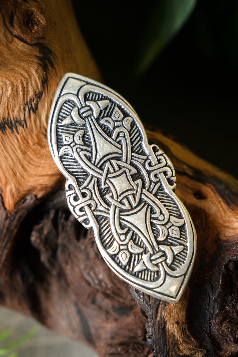 Birka Wikingerfibel, versilberte Bronze