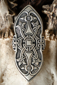 Viking fibula Birka graf 501., verzilverd brons