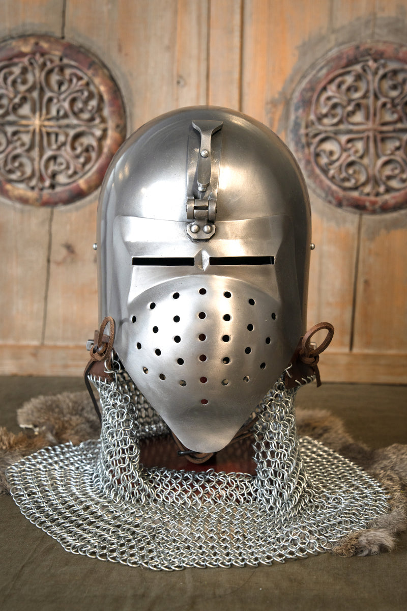 Bascinet med uppfällbart visir Ottokar, 1,6 mm