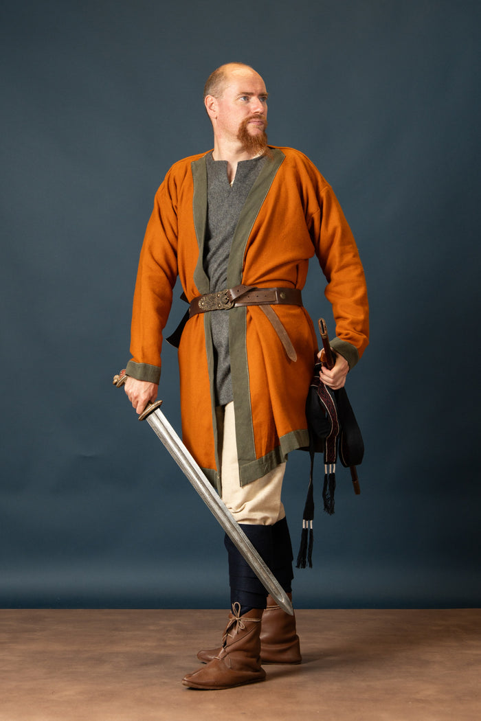 Kaftan Farman, lã, laranja