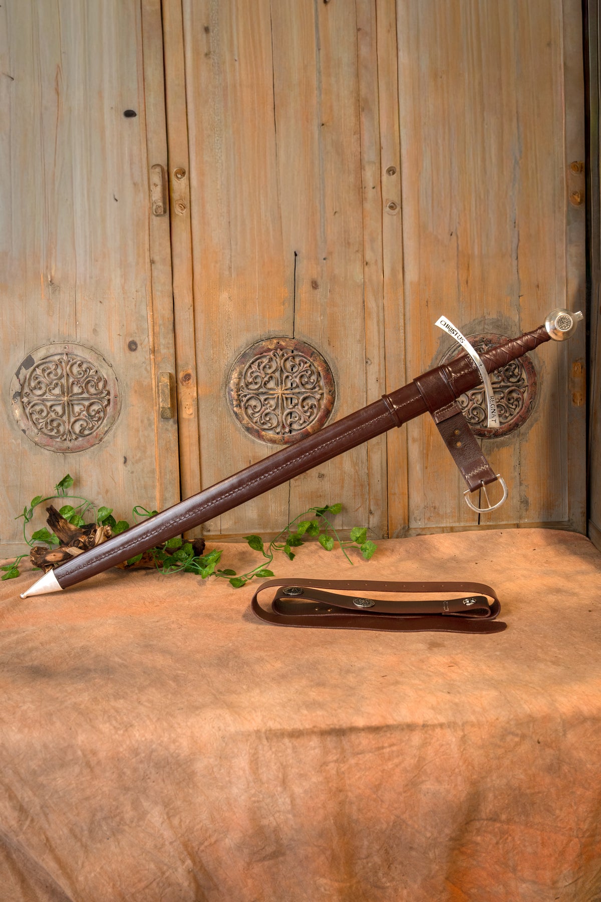 Middelalderligt tempelridder-sværd Bohemond II, semi-skarpt