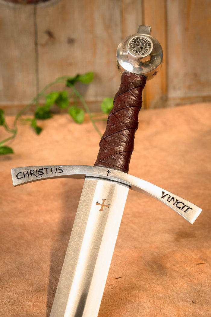 Middelalderligt tempelridder-sværd Bohemond II, semi-skarpt